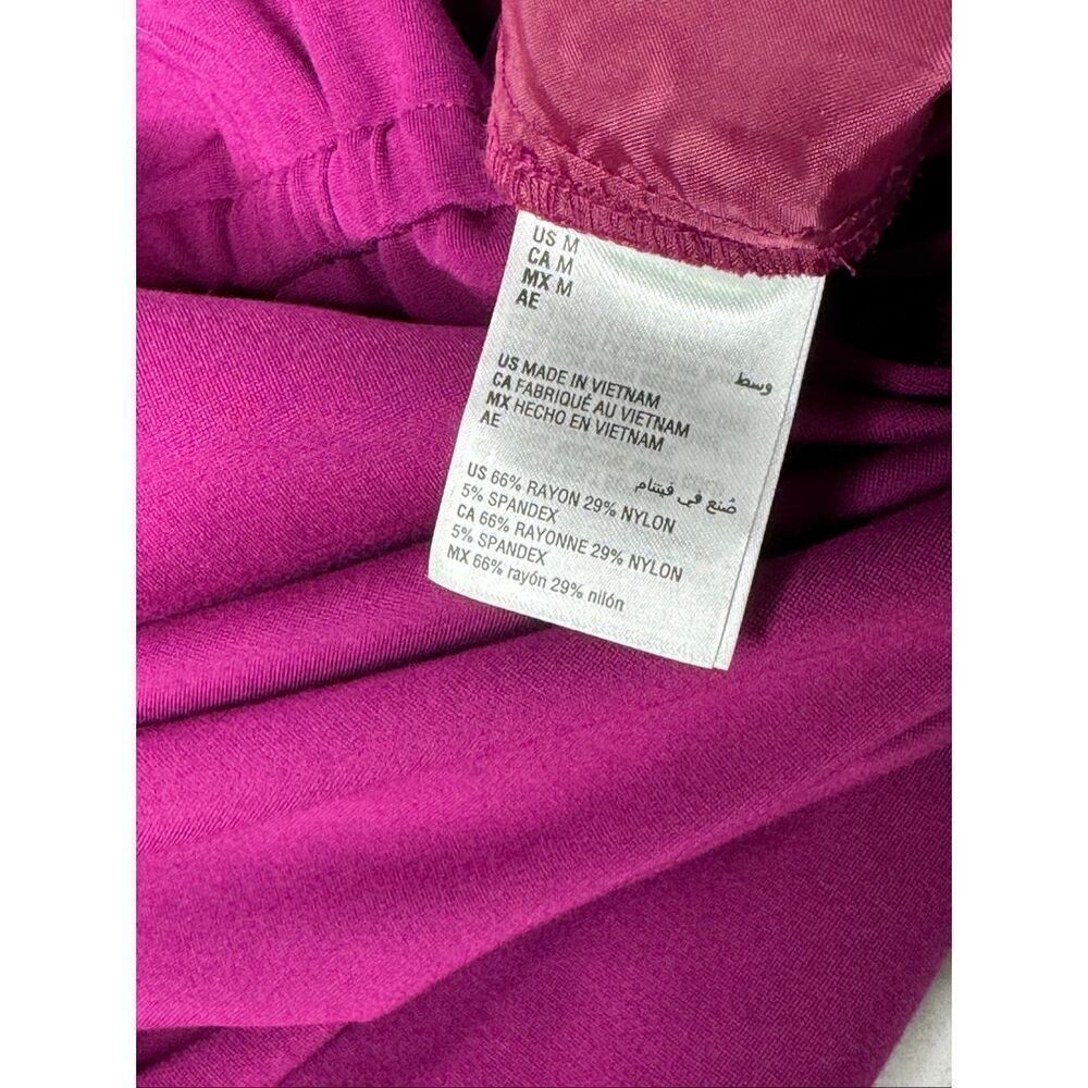 INC International purple V neck bishop sleeve jumpsuit size M - Picture 13 of 16